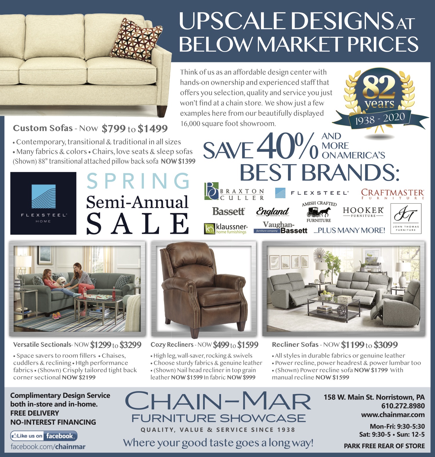 Furniture store Norristown Pa Furniture Showcase Sofa Sectional Recliner